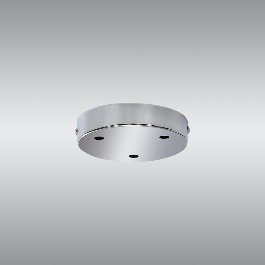 Photograph: Polished Chrome 3 Hole Ceiling Plate - 12cm