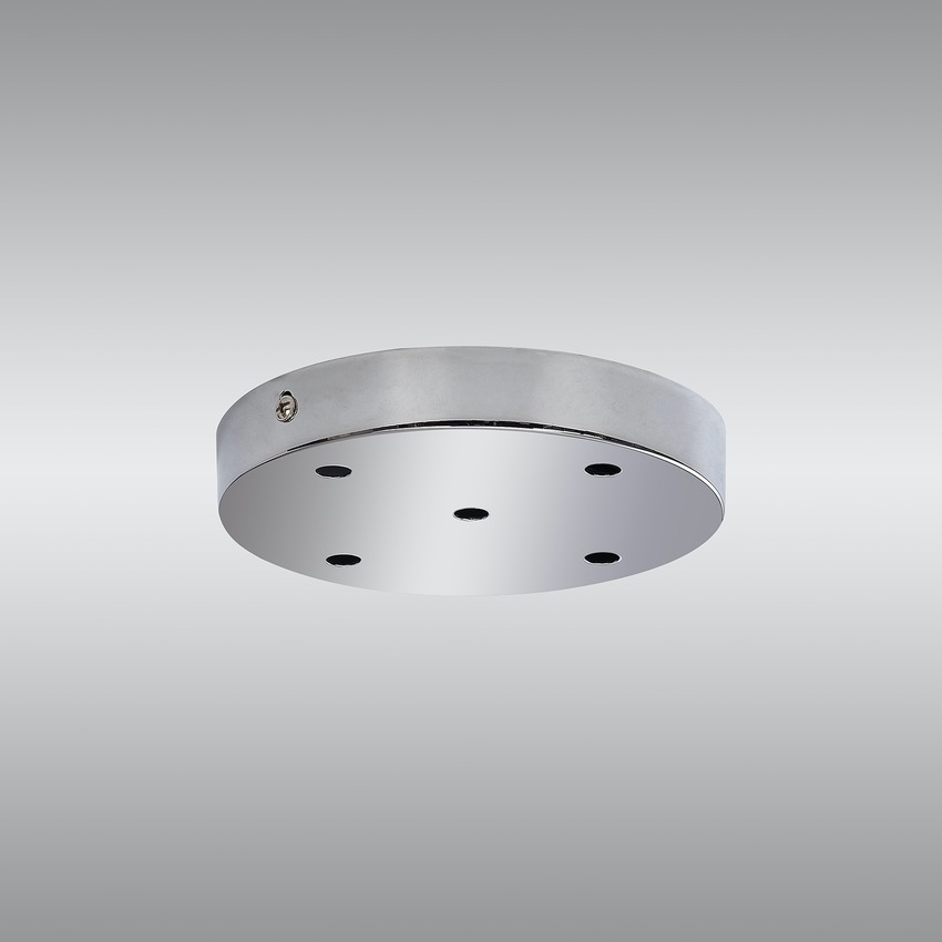 Photograph: Polished Chrome 5 Hole Ceiling Plate - 15cm