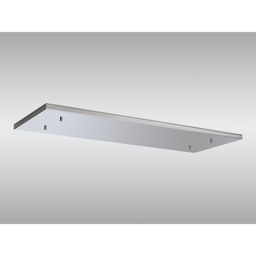 Photograph: Polished Chrome No Hole Rectangular Ceiling Plate - 1100mm x 400mm