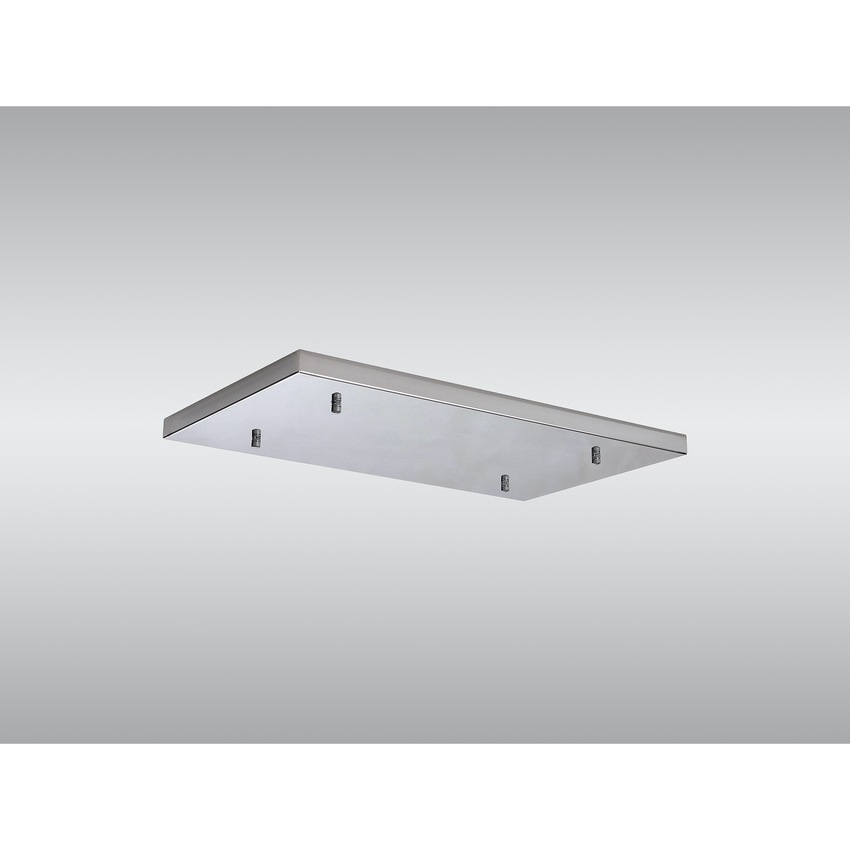 Photograph: Polished Chrome No Hole Rectangular Ceiling Plate - 550mm x 320mm