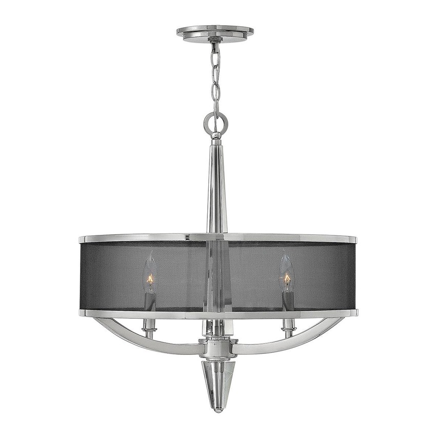 Photograph: Quintiesse Ascher 3 Light Crystal Chandelier In Polished Chrome - QN-ASCHER3P