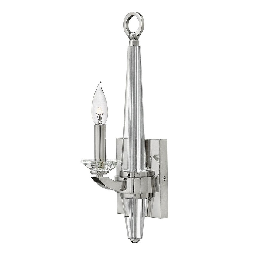 Photograph: Quintiesse Ascher Single Wall Light In Polished Chrome Complete With Crystal Detail - QN-ASCHER1