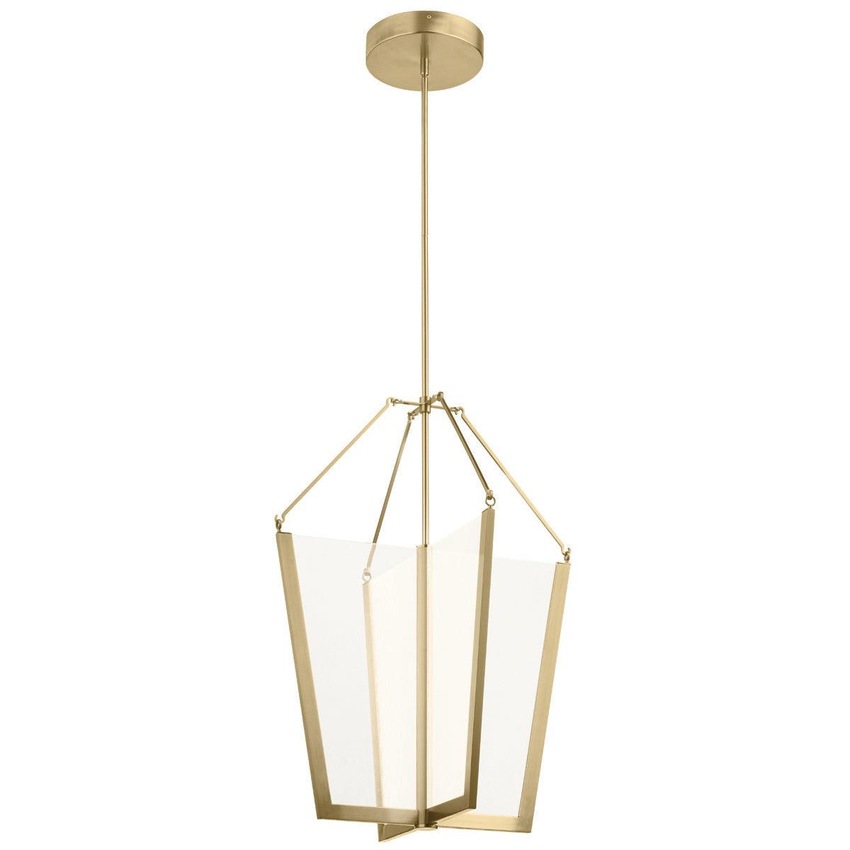 Photograph: Quintiesse Calters Large LED Champagne Gold Pendant Light - QN-CALTERS-P-L-CG