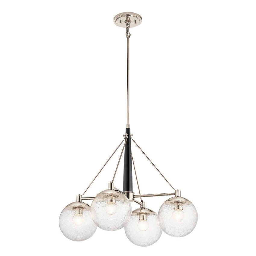 Photograph: Quintiesse Marilyn 4 Light Chandelier In Polished Nickel - QN-MARILYN4