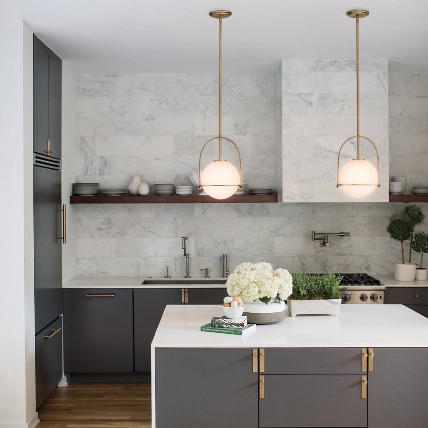 Photograph: Quintiesse Somerset 1 Light Medium Pendant In Heritage Brass Complete With Opal Glass - QN-SOMERSET-P-O-HB