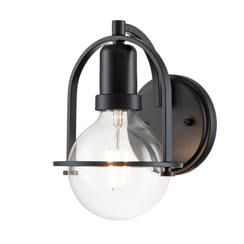 Photograph: Quintiesse Somerset 1 Light Wall Light In Black - QN-SOMERSET1-C-BK