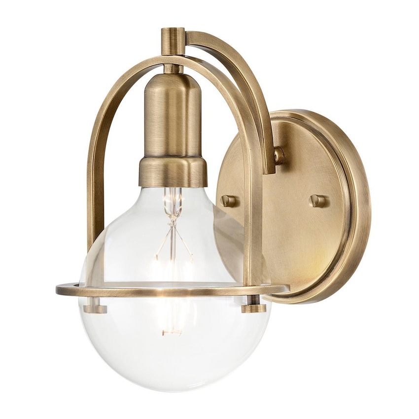 Photograph: Quintiesse Somerset 1 Light Wall Light In Heritage Brass - QN-SOMERSET1-C-HB