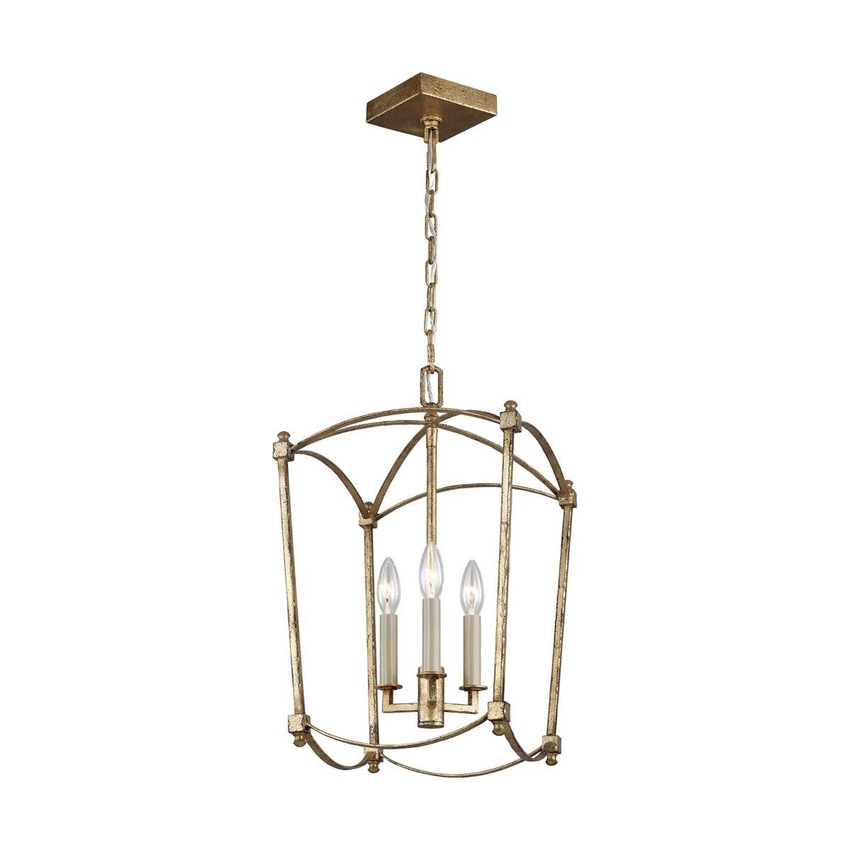 Photograph: Quintiesse Thayer 3 Light Pendant In Antique Gold - QN-THAYER-3P-ADB