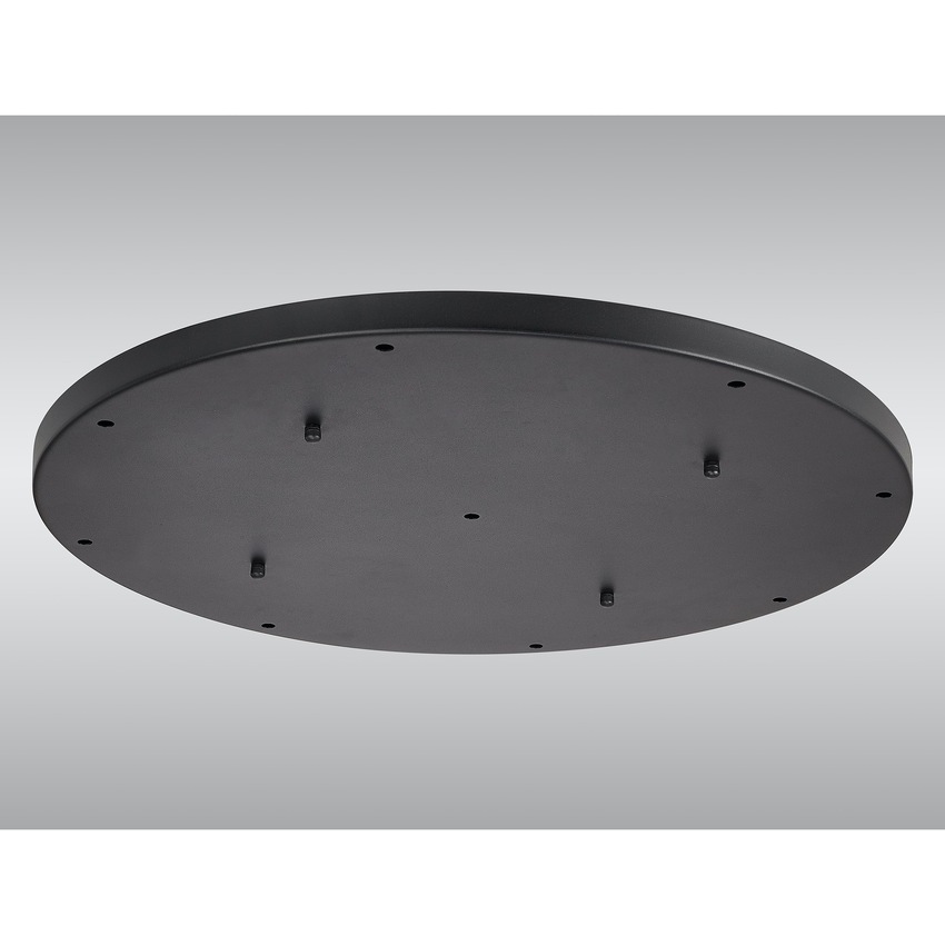 Photograph: Satin Black 9 Hole Ceiling Plate - 60cm