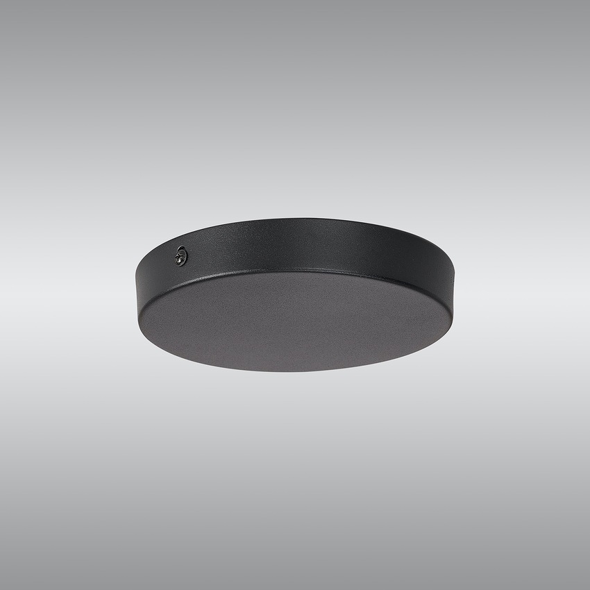 Photograph: Satin Black No Hole Ceiling Plate - 15cm