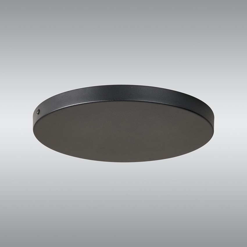 Photograph: Satin Black No Hole Ceiling Plate - 28cm