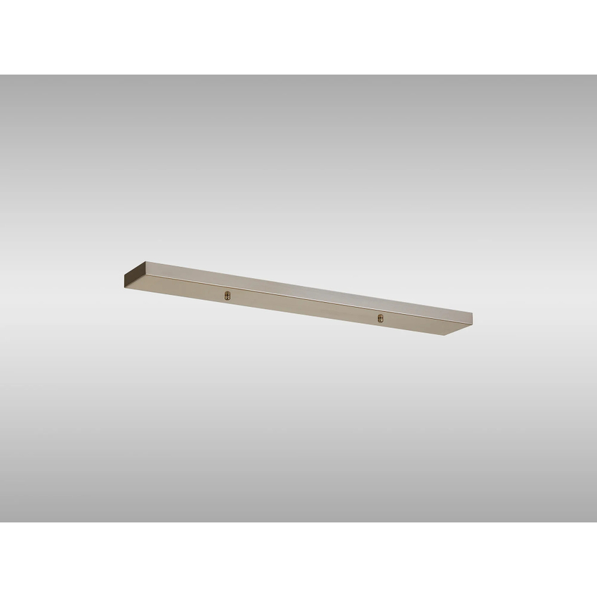 Photograph: Satin Nickel No Hole Linear Bar Ceiling Plate - 700mm x 100mm