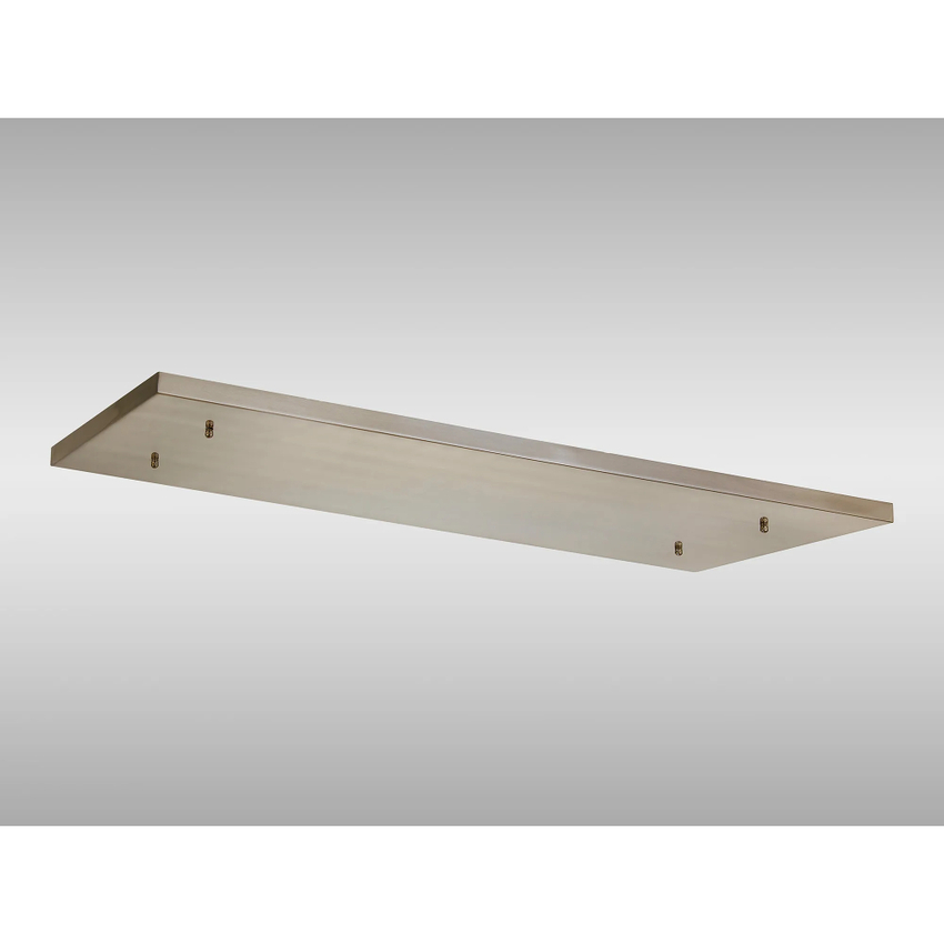 Photograph: Satin Nickel No Hole Rectangular Ceiling Plate - 1100mm x 400mm