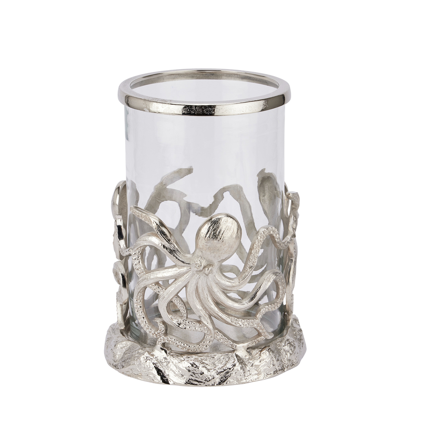 Photograph: Silver Octopus Candle Holder Lantern