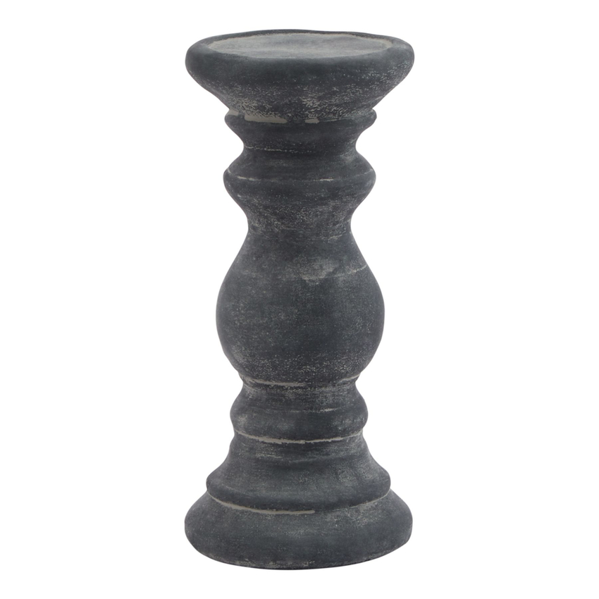 Photograph: Small Detailed Grey Ceramic Candle Holder