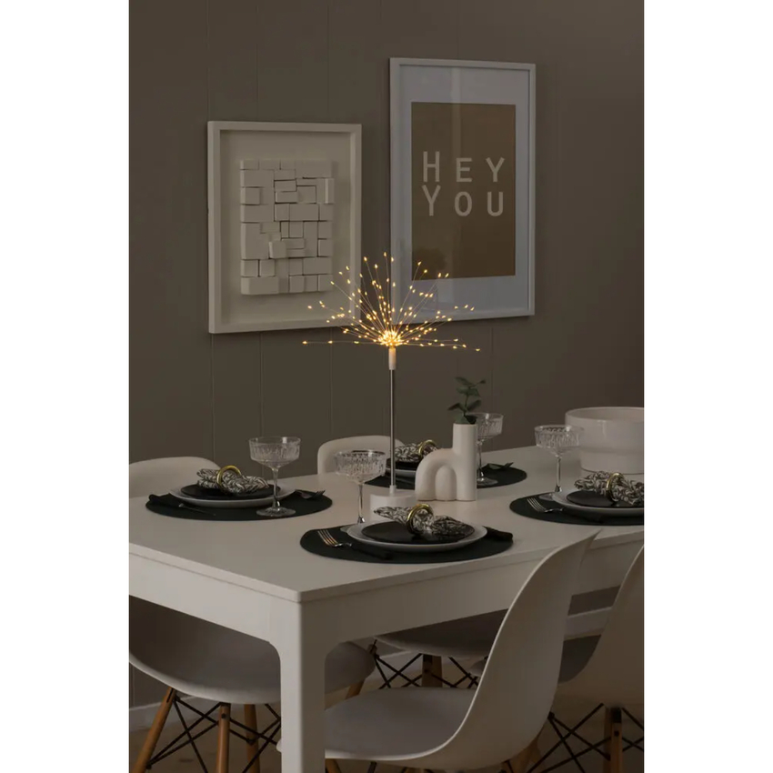 Photograph: Standing Decoration 50cm White 4 x 40 Amber Led 6H Timer B/O