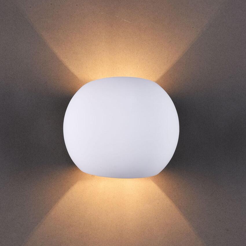 Photograph: Stylish Lighting Arizona 1 Light Up/Down White Plaster Wall Light