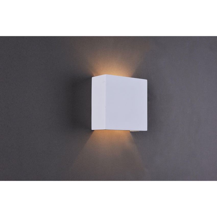 Photograph: Stylish Lighting Arizona 1 Light Up/Down White Plaster Wall Light SL0701