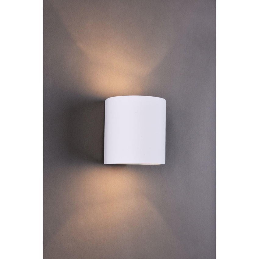 Photograph: Stylish Lighting Arizona 1 Light Up/Down White Plaster Wall Light SL1701