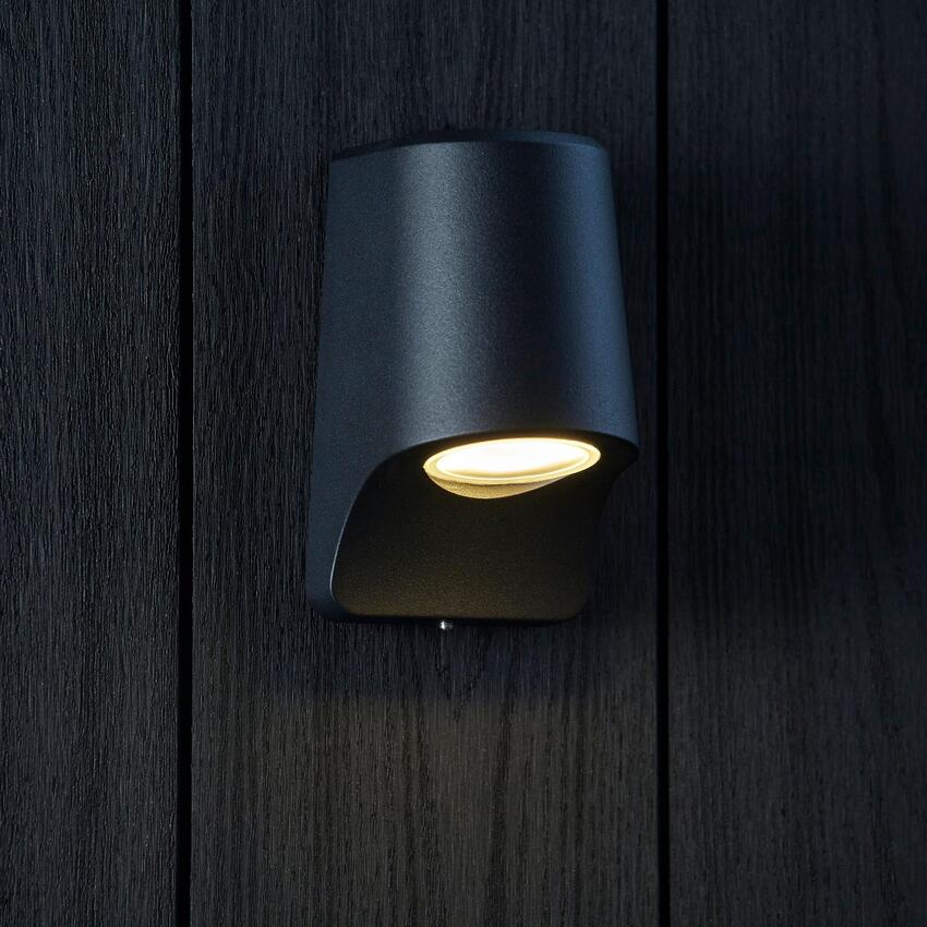 Photograph: Thorlight Barka LED Downward Facing Exterior Wall Light In Matt Black - 2700K