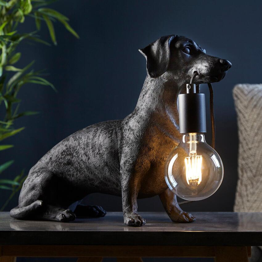 Photograph: Thorlight Dachshund Table Lamp Matt Black