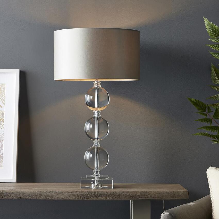 Photograph: Thorlight Layla Crystal Glass Three-Sphere Table Lamp