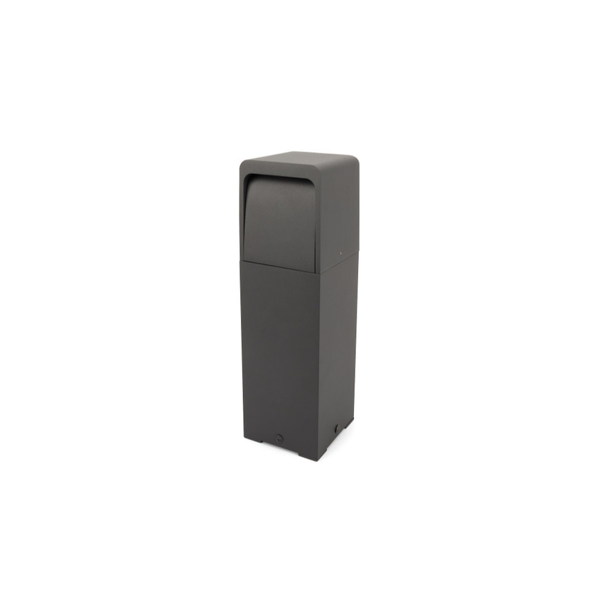 Photograph: Toledo Aluminium Dark Grey 400mm Modern Led Outdoor Bollard Light - IP65 - 3000K - 250lm