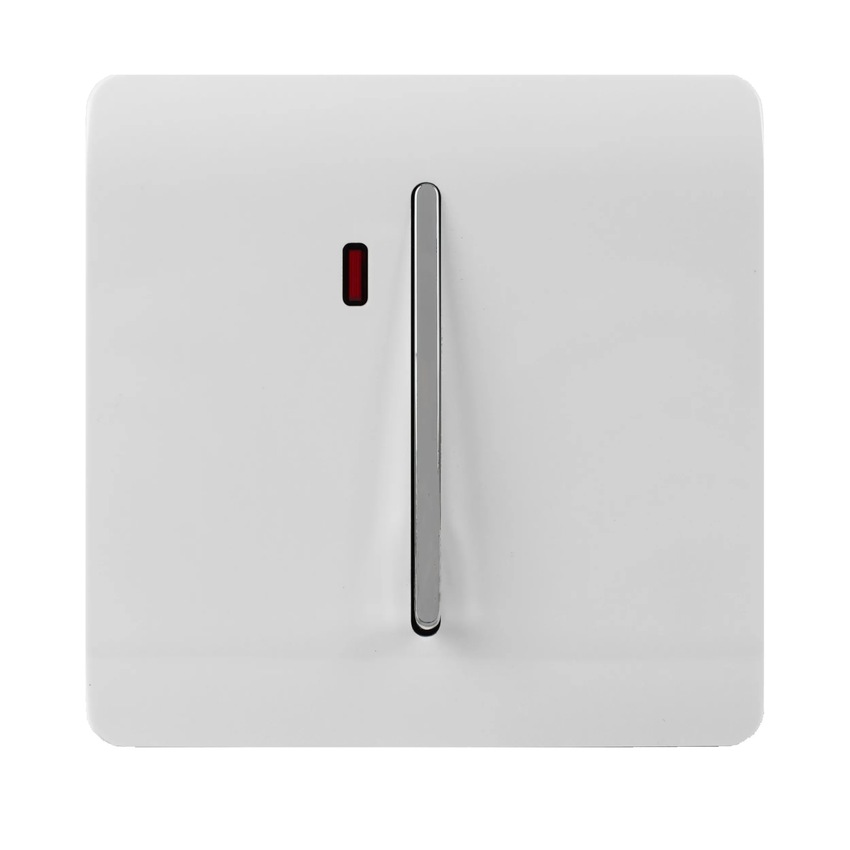 Photograph: Trendi, Artistic Modern 45 Amp Neon Insert Double Pole Switch Gloss White Finish