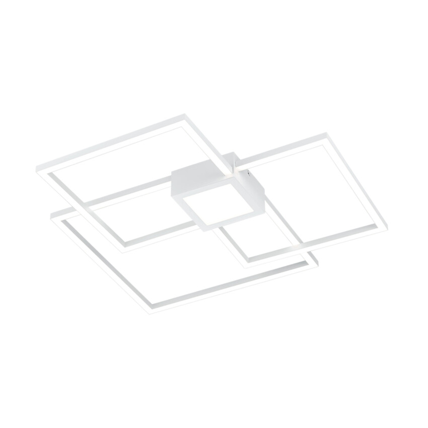 Photograph: Trio Lighting Hydra Matt White Square LED Flush Ceiling Light - 4000K, 3 Stage Dimming