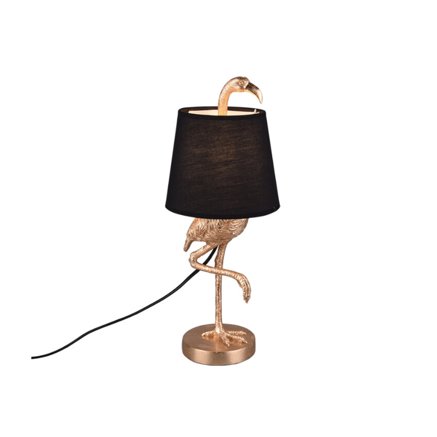 Photograph: Trio Lighting Lola Gold Flamingo Style Table Lamp