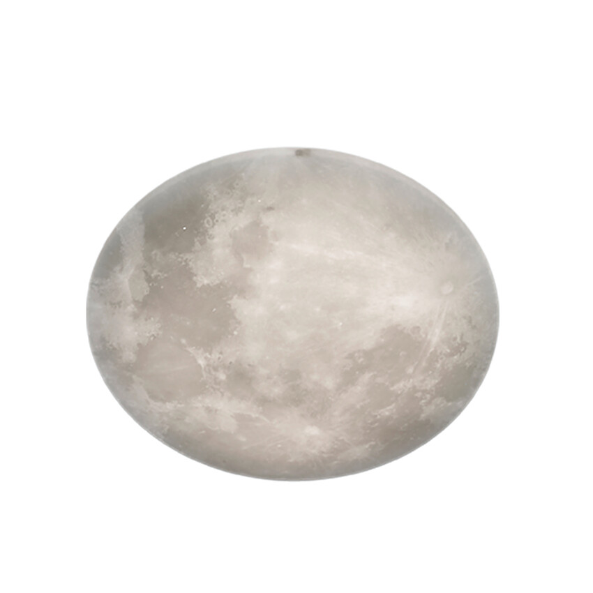 Photograph: Trio Lighting Lunar Large Flush Moon Style LED Ceiling Light - Remote Control