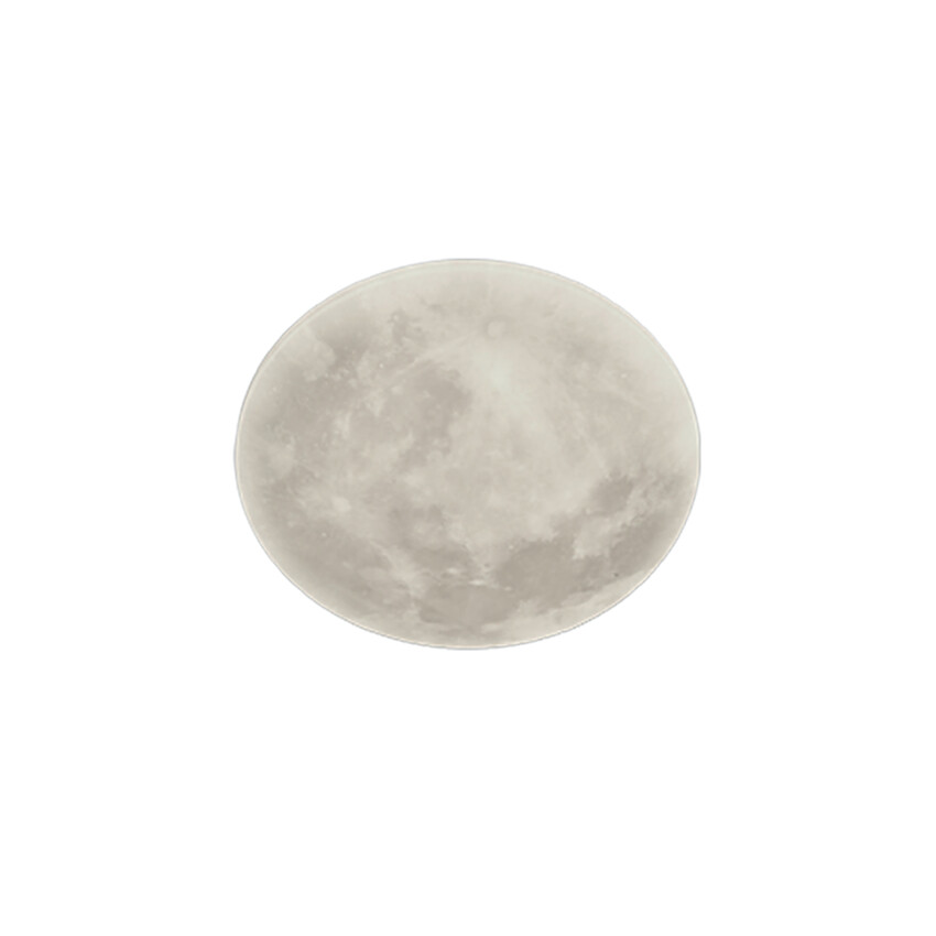 Photograph: Trio Lighting Lunar Small Flush Moon Style LED Ceiling Light - Remote Control