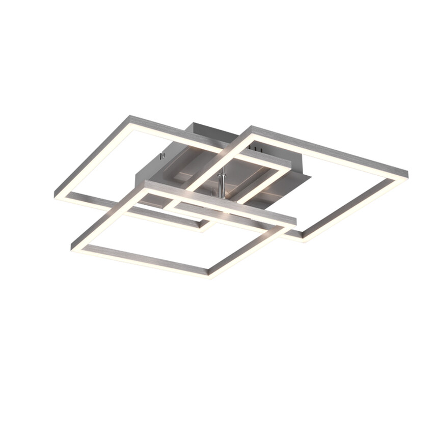 Photograph: Trio Lighting Mobile Matt Nickel Square Flush Swivelling Ceiling Light - Remote Control