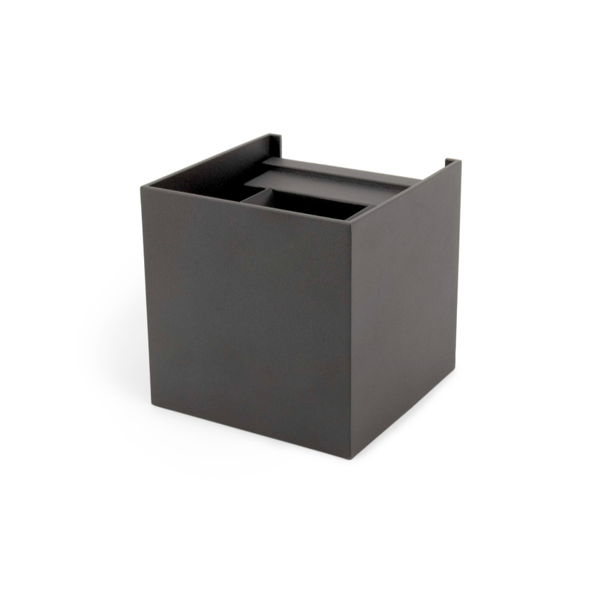 Photograph: Valencia Aluminium Dark Grey Square Led Adjustable Outdoor Up And Down Wall Light - IP65 - 3000K - 700lm