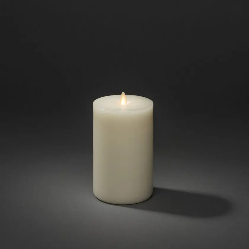 Photograph: Wax Candle Ivory Warm White Led 9.6 x 17.7cm 2xD