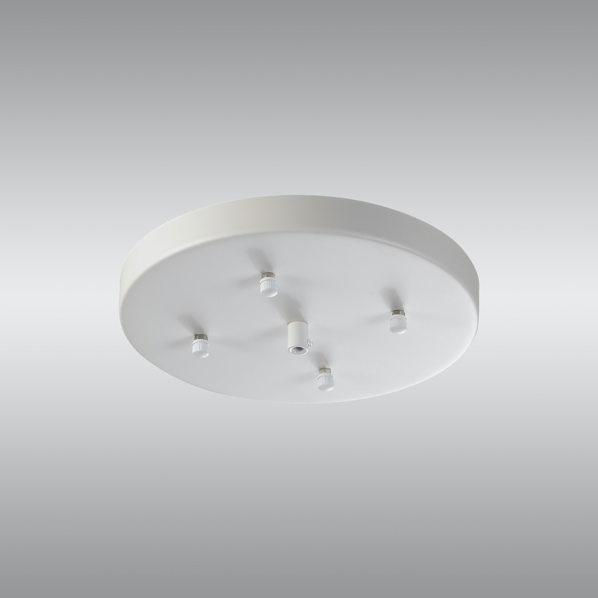 Photograph: White No Hole Ceiling Plate - 23cm