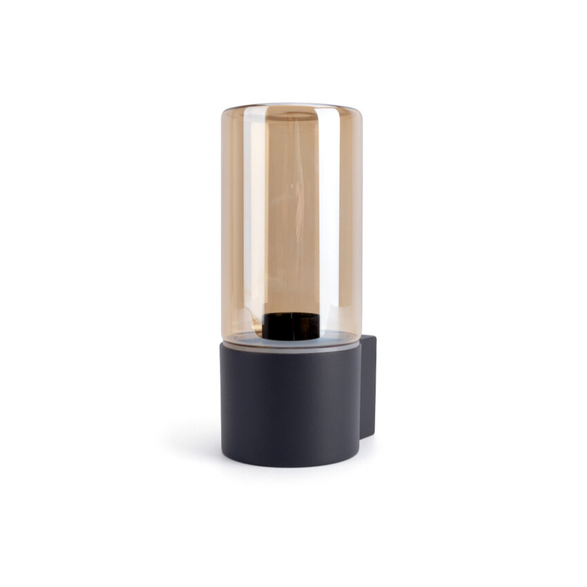 Photograph: Winchester Aluminium Dark Grey Exterior Wall Light Complete With Clear Polycarbonate - IP65