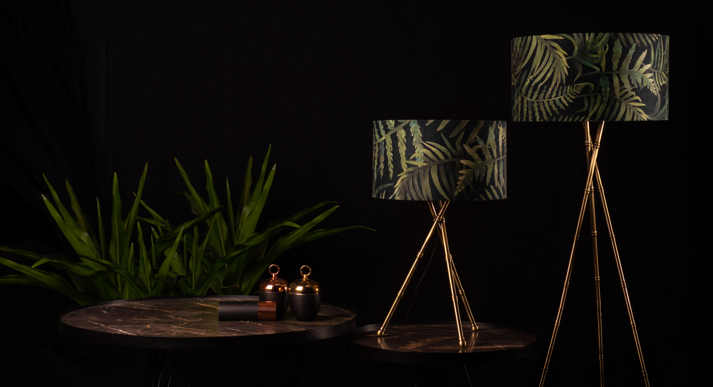 Bamboo and Leaf Lamps