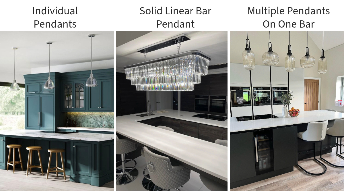 Examples of types of kitchen island lights