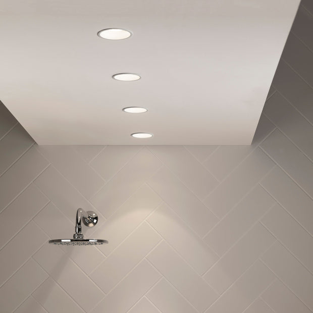 Astro Minima Matt White Round Fixed Bathroom Downlight - IP65