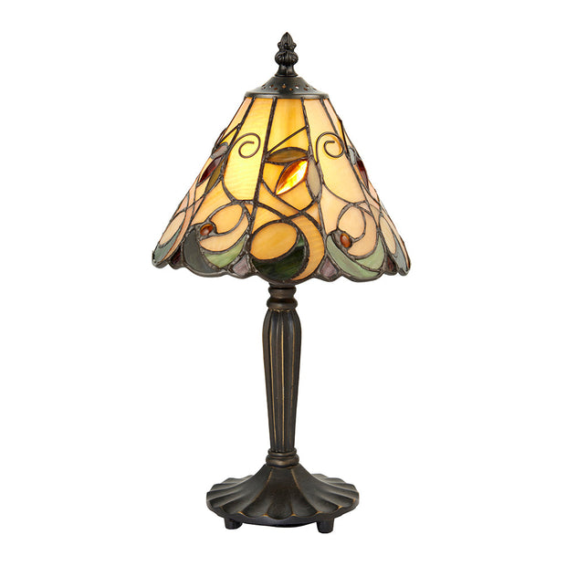 Interiors 1900 Jamelia 1 Light Tiffany Table Lamp - 64196