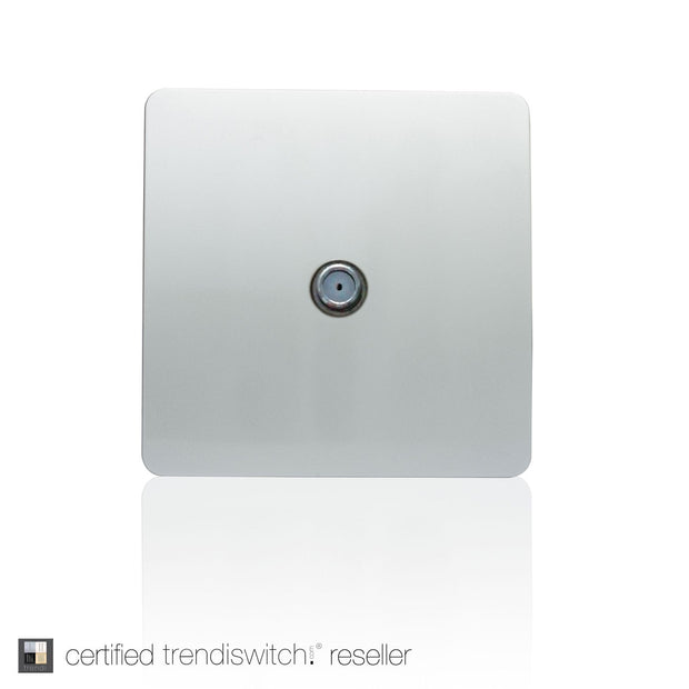 Trendiswitch Silver Single F-Type Satellite Outlet