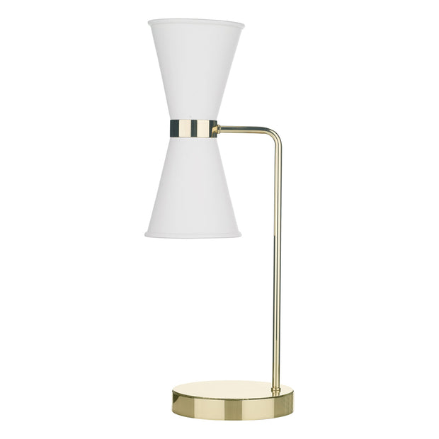 David Hunt Hyde HYD4240-01 Artic White Table Lamp Complete With Brass Inners - Display Model