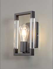 Diyas IL32855 Canto Wall Lamp 1 Light E27 Graphite/Acrylic