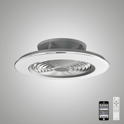Modern Silver Led Ceiling Fan With Led Technology. Mantra Alisio M6706