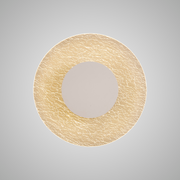 Mantra Jewel White & Crackled Acrylic Small Round LED Wall Light - 3000K
