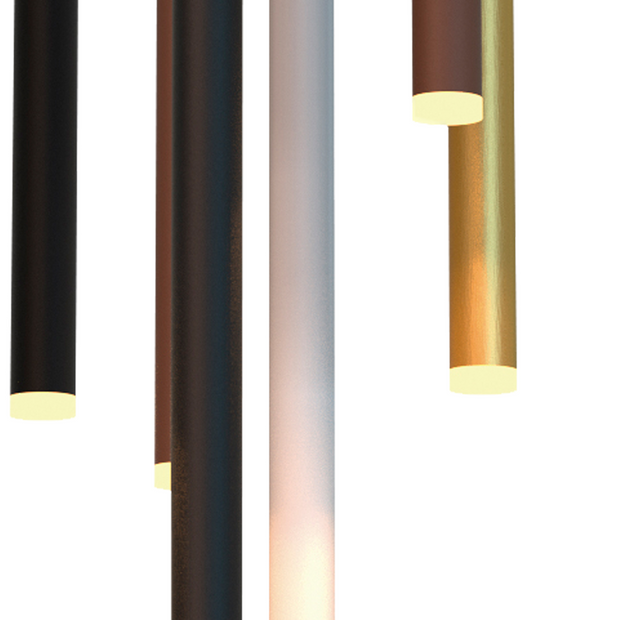 Mantra Cala 8 Light LED Round Cluster Pendant Sand White/Sand Black/Gold/Rust Brown