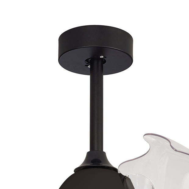 Mantra Coin Mini Modern Led Ceiling Fan Light Black With Remote Control