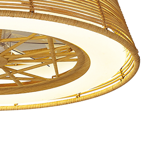 Mantra Indonesia Beige Rattan Dimmable Led Ceiling Fan Light - 2700K - 5000K