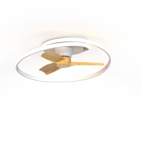 Mantra Ocean Modern Led Ceiling Fan Light White/Wood With Remote Control